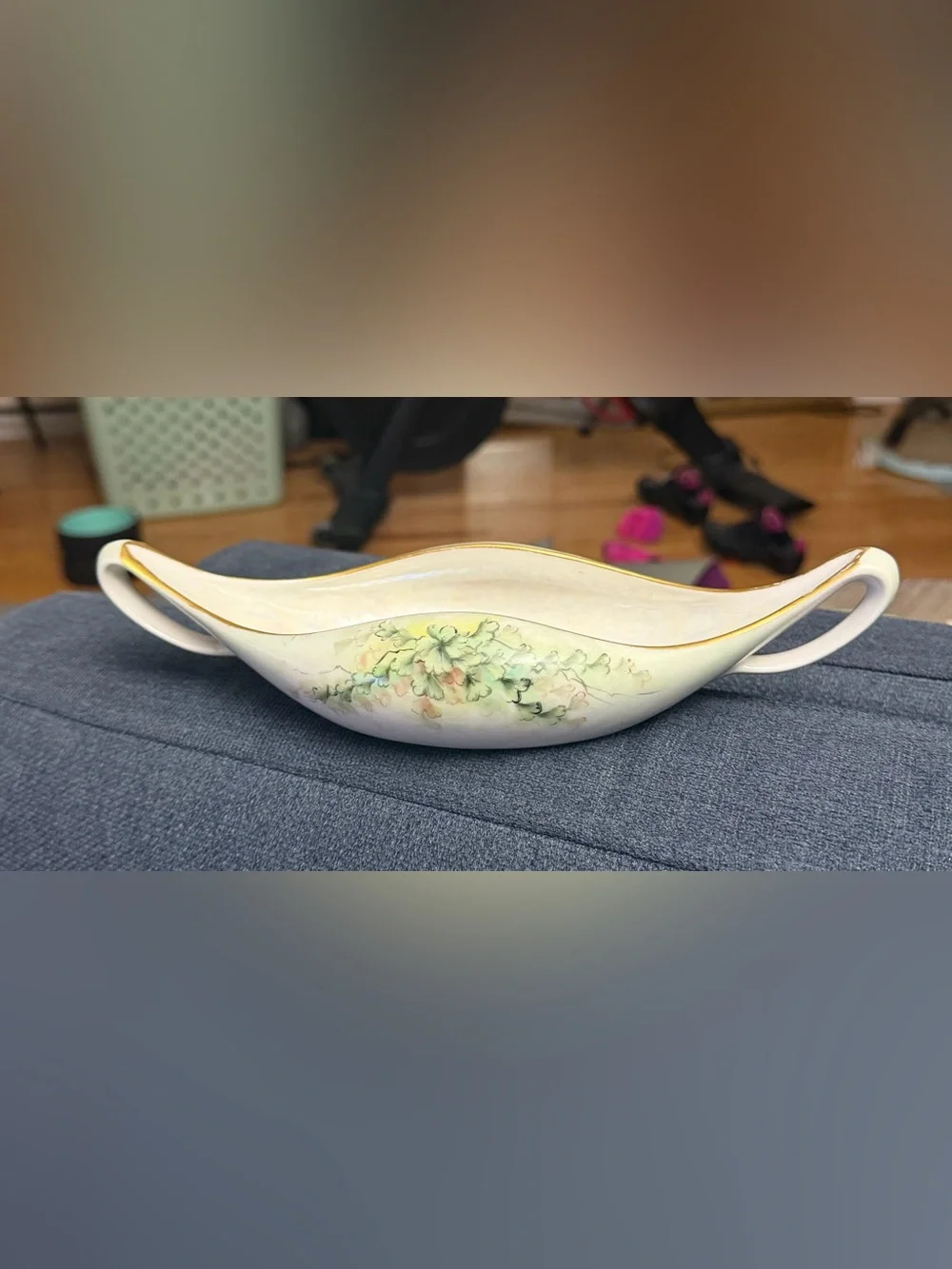 Antique Tressemanes & Vogt Limoges Hand-Painted Serving Dish
